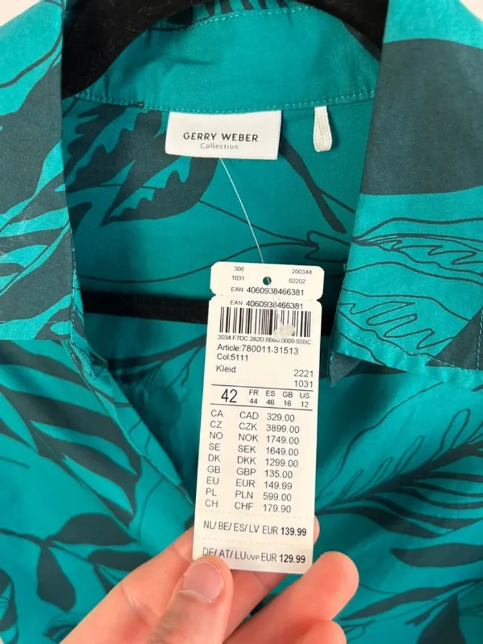 Robe longue verte et noir Gerry Weber 44 neuve - photo numéro 3