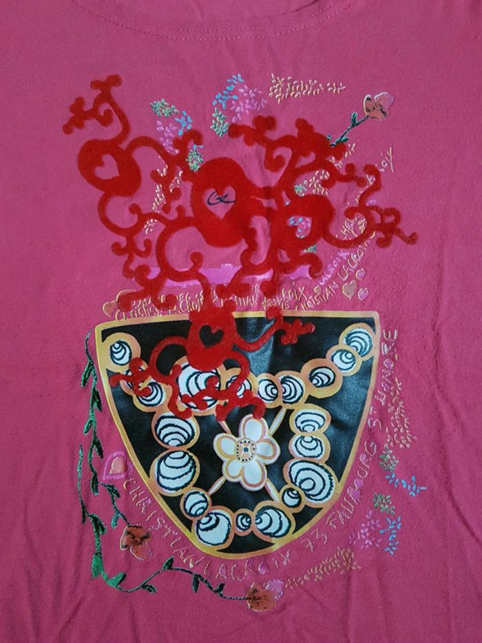 Tee-shirt manches longues rose Christian Lacroix jeans - photo numéro 4