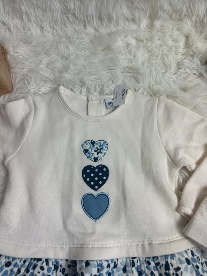 Robe et paire de collant boutique plus taille 12 mois - photo numéro 2