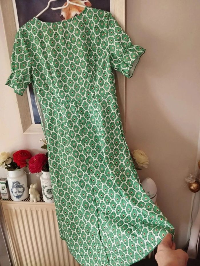 🌿Robe Verte Légère Croisée Graphique T34/36🌿 - photo numéro 15