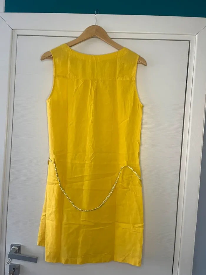 🔹 Robe d’Été Jaune avec Ceinture – Cache Cache 🔹 - photo numéro 2