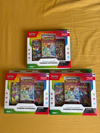 3 coffrets Pokémon partenaire série 1 scellé sous papier bulle 
