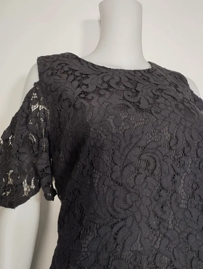 Robe Yumi noire effet "dentelle" taille 44 - photo numéro 3