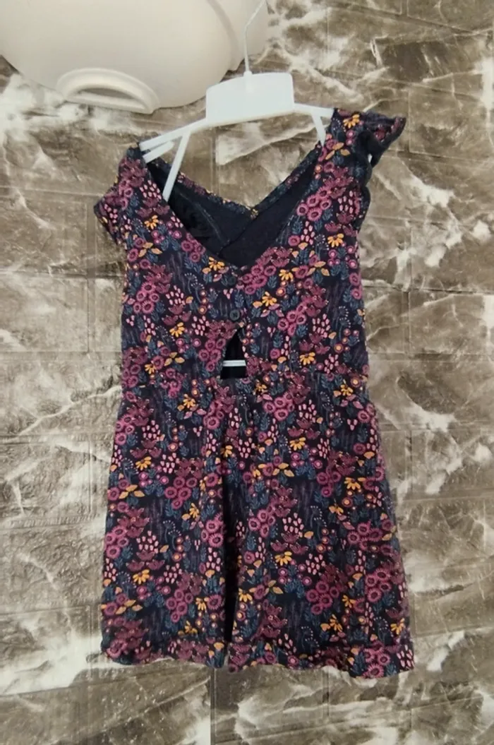 Combishort fleurie fluide tape a l'oeil