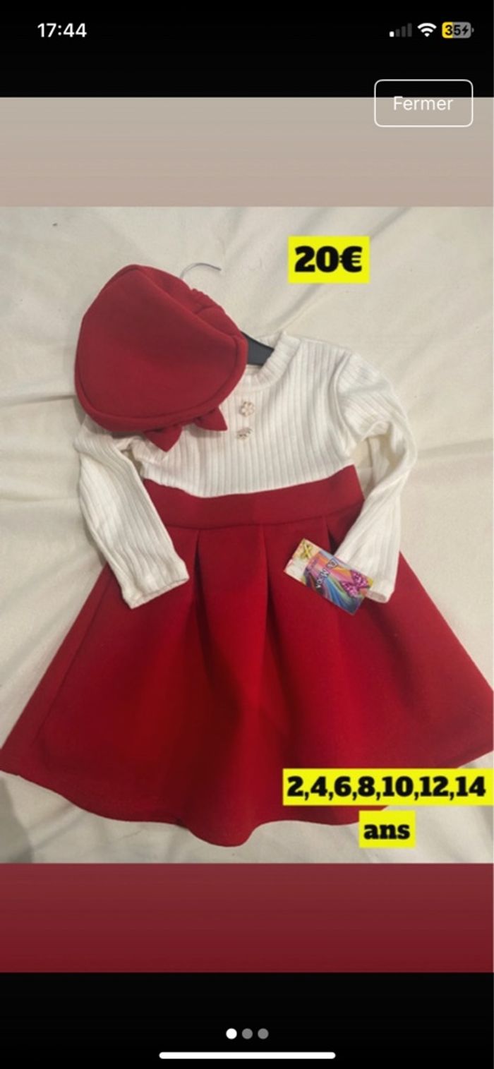 Robe avec béret et noeud - photo numéro 2