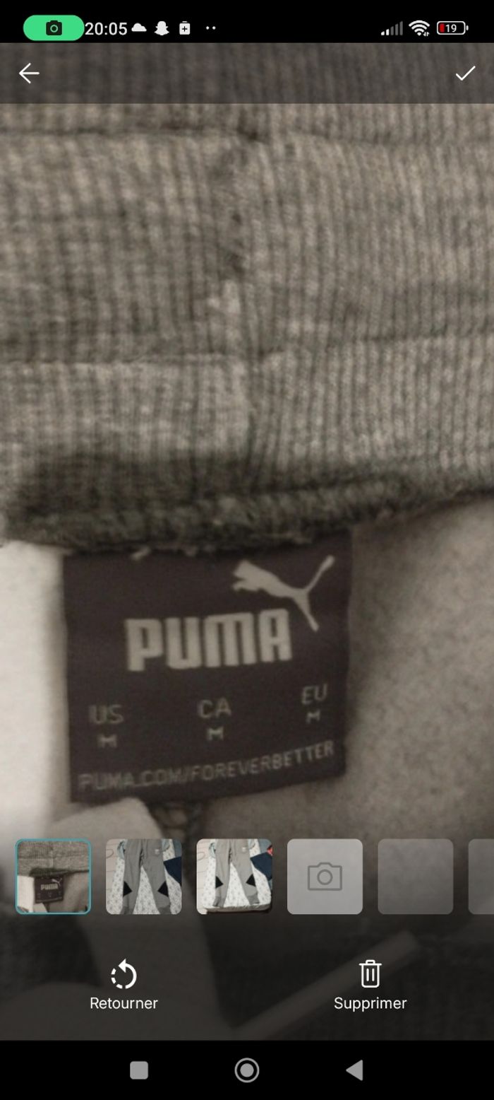 jogging bas  gris Puma - photo numéro 2