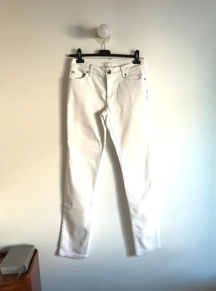 Jean blanc Kiabi Woman taille 38 - photo numéro 3