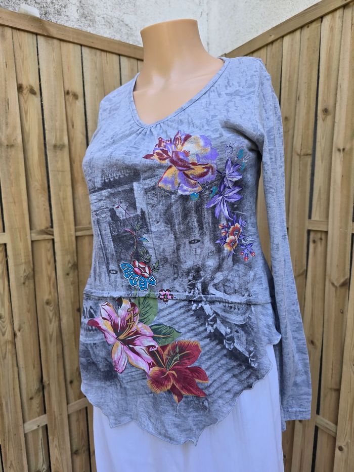 Tunique y2k vintage 2000🍒Co2 ça gaze pour moi🍒taille 38