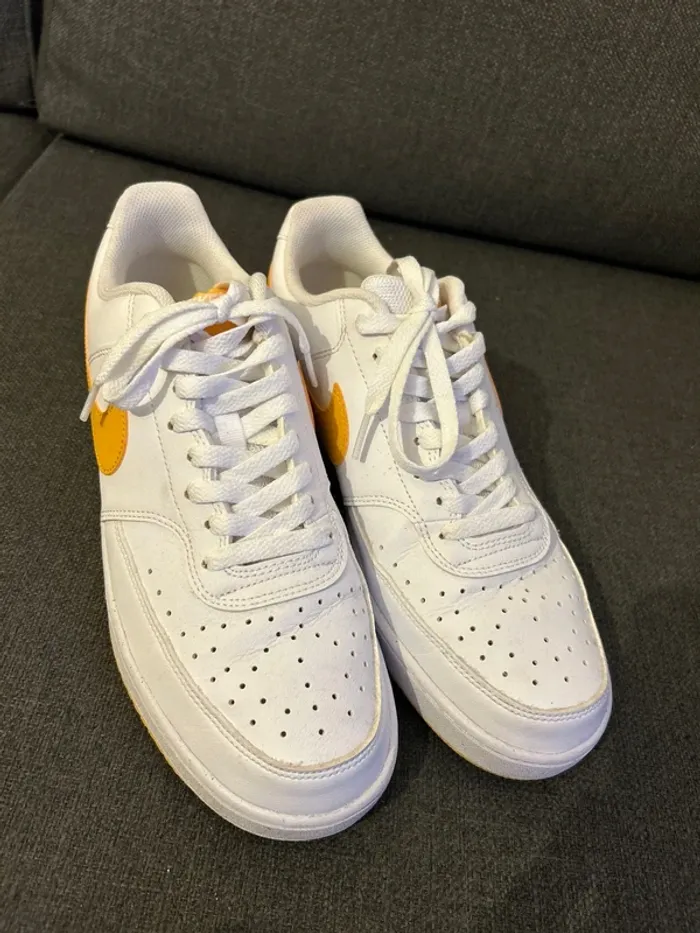Basket homme, sneakers homme, Nike blanche et orange taille 44 - photo numéro 5
