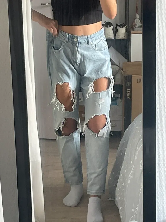 Jeans troués femme - photo numéro 2
