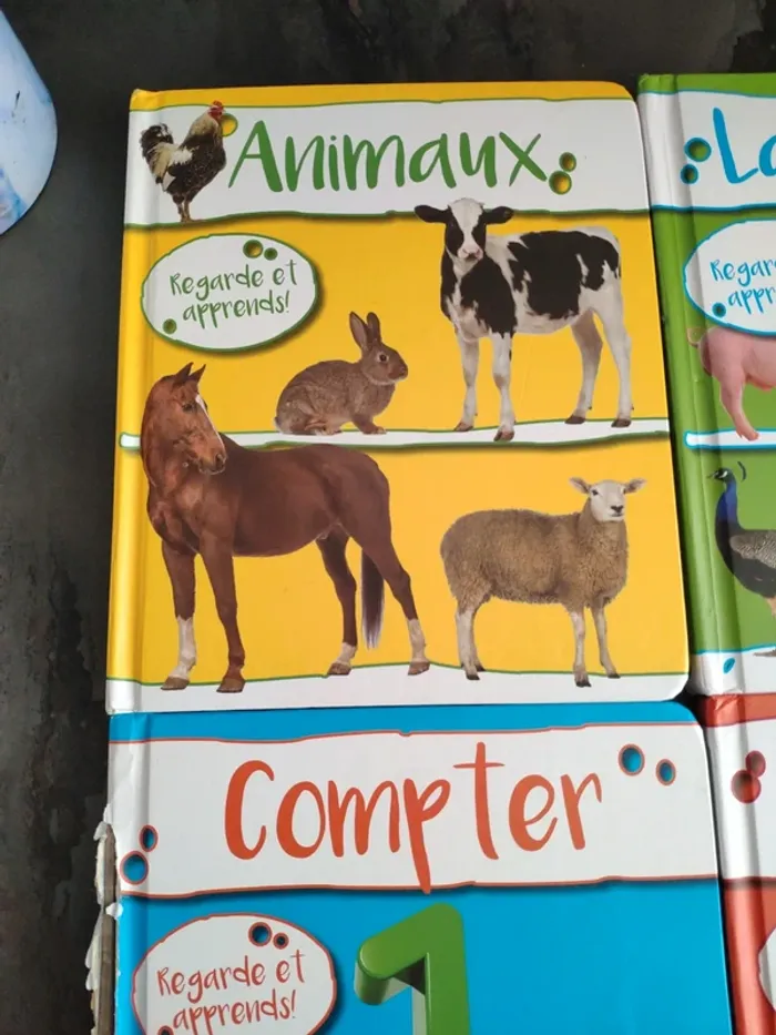 Collection de 4 livres animaux, mots la ferme et compter - photo numéro 2