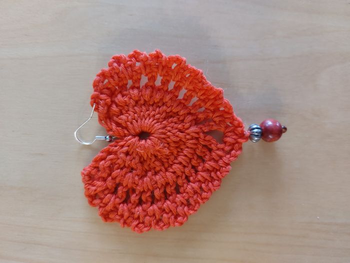 Boucles d'oreilles crochet coeur rouge - photo numéro 5