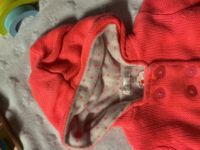 gilet doublé polaire avec capuche intérieur blanc 1 mois kitchoun - photo numéro 6