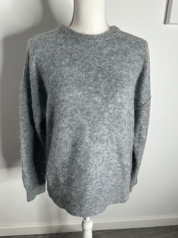 Pull gris en laine et alpaga Vintage T40 L