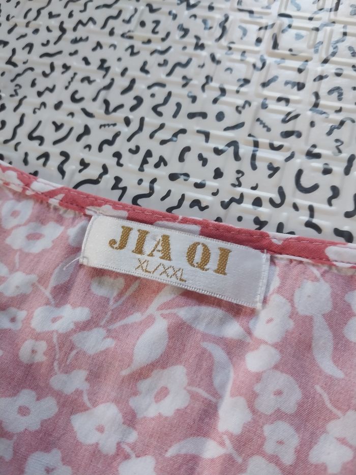 Robe fleurie rose/blanc – Taille XL - photo numéro 5