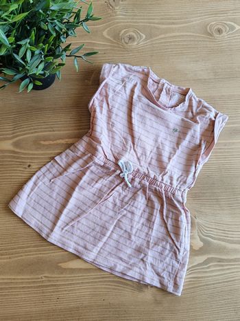 Robe rose Pâle à rayure Kiabi 9 mois 🌸