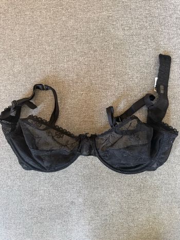 Soutien-gorge Tex Woman noir dentelle semi-transparent taille 100C