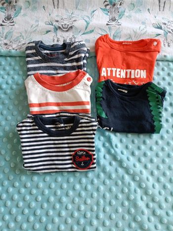 Lot 5 t-shirts manches courtes