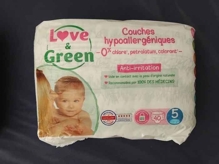 Couches culotte love & green neuve t5