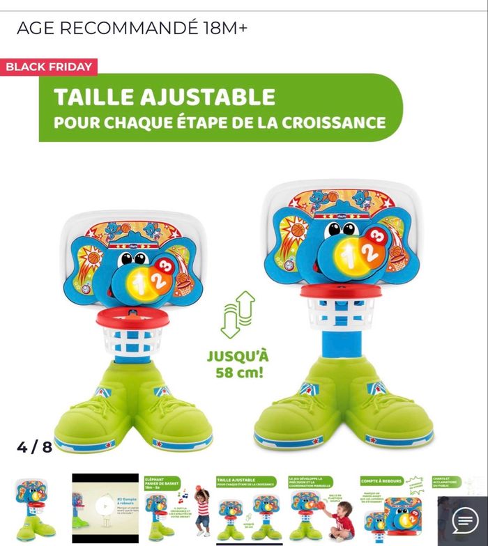 Chicco Basket League Mini Panier de Basket Électronique - photo numéro 3