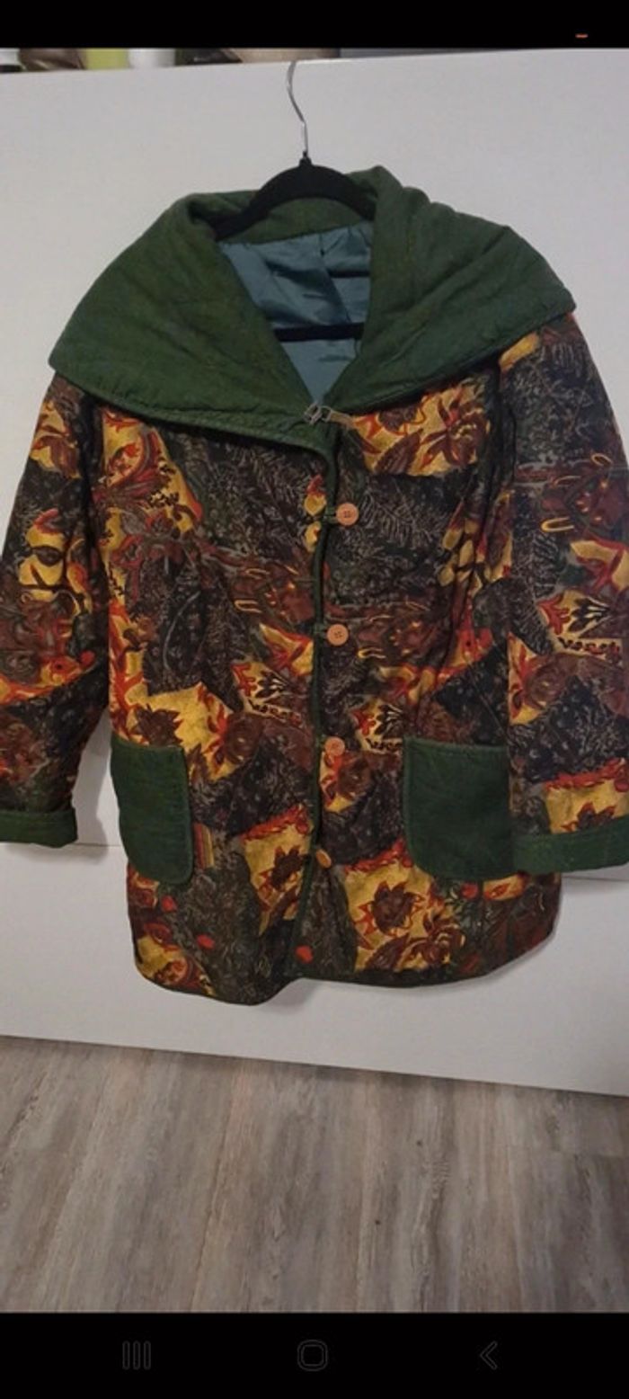 Manteau matelassée couleur automnale vintage