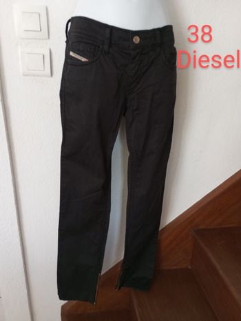 Jeans noir taille basse femme.38