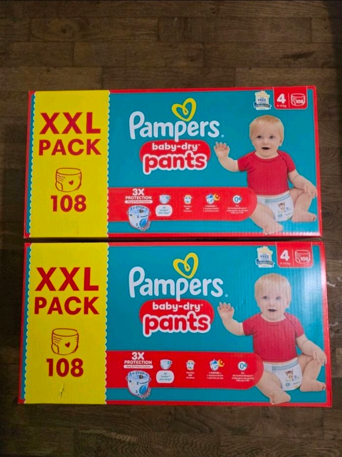 🌟 Pampers Baby Dry pants 2x108 couches T4 (9 - 15 kg) 🌟