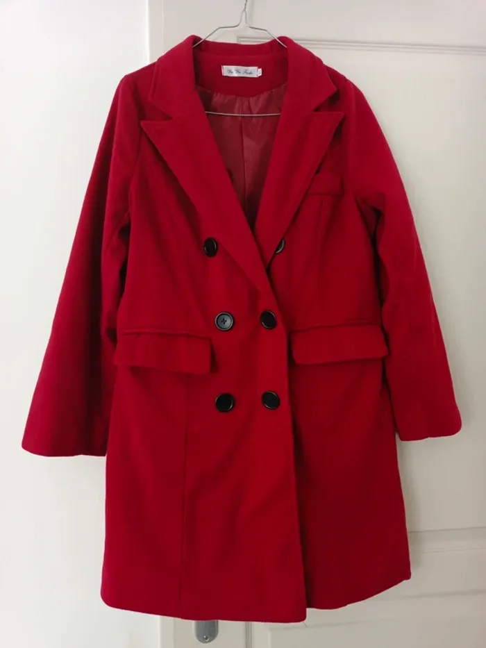 Manteau droit rouge bordeaux 38/40