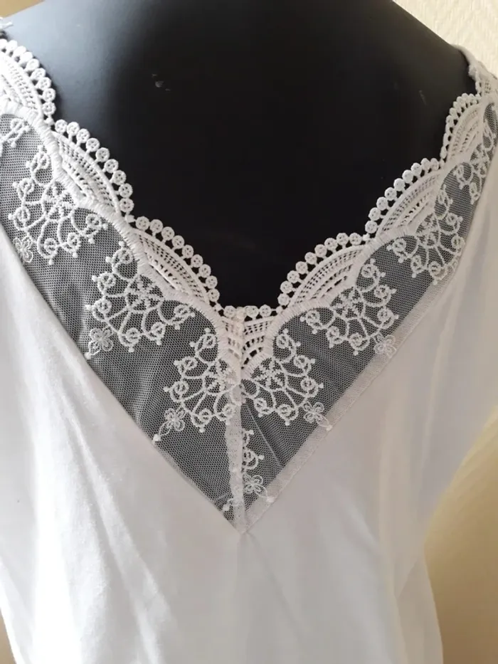 Débardeur blanc / dos en dentelle taille 38 / Shein - photo numéro 10
