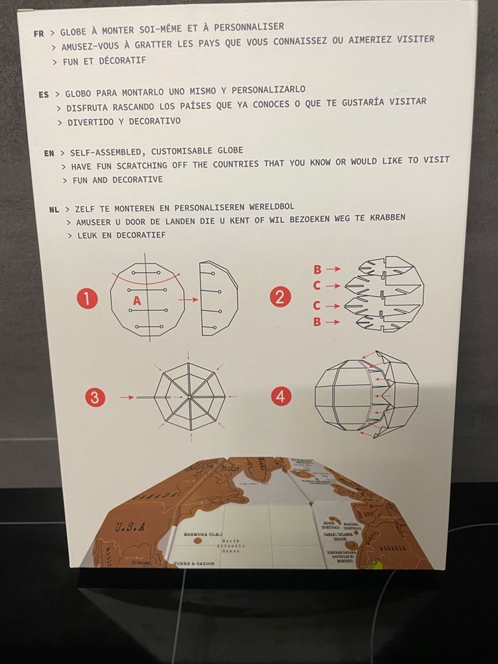 Puzzle globe terrestre à gratter - photo numéro 4