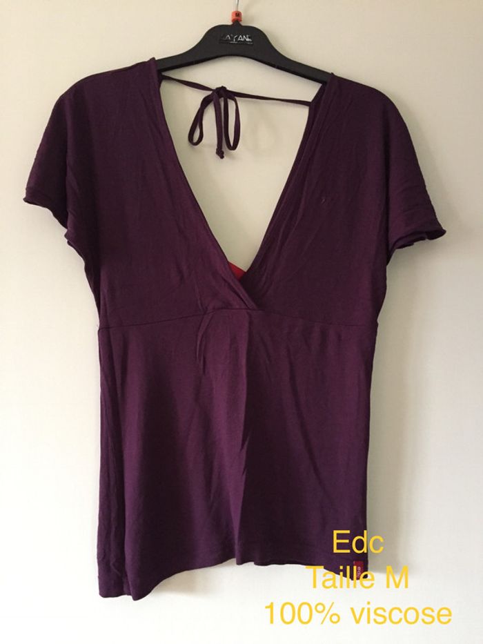 T-shirt cache cœur prune EDC by Esprit Taille M