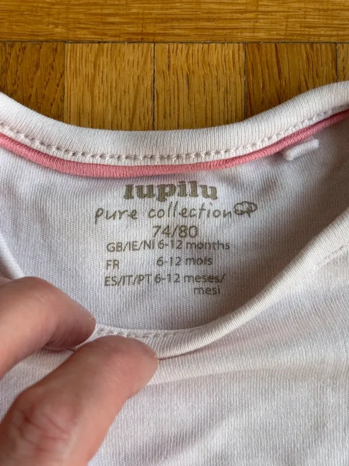 T-shirt Lupilu 6-12 mois parfait état - photo numéro 5