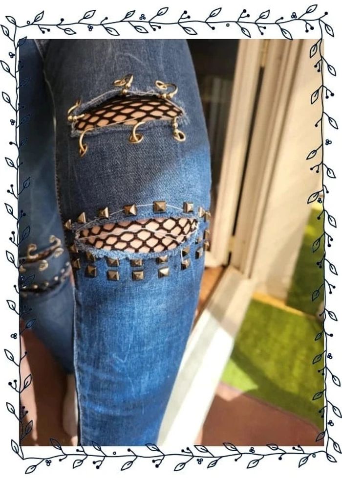 Jean taille basse troué - photo numéro 3