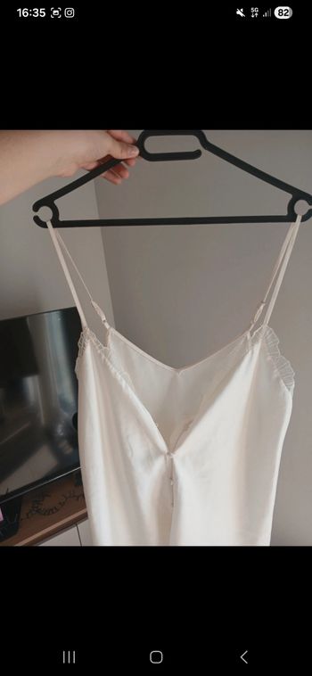 Débardeur beige en dentelle taille 42