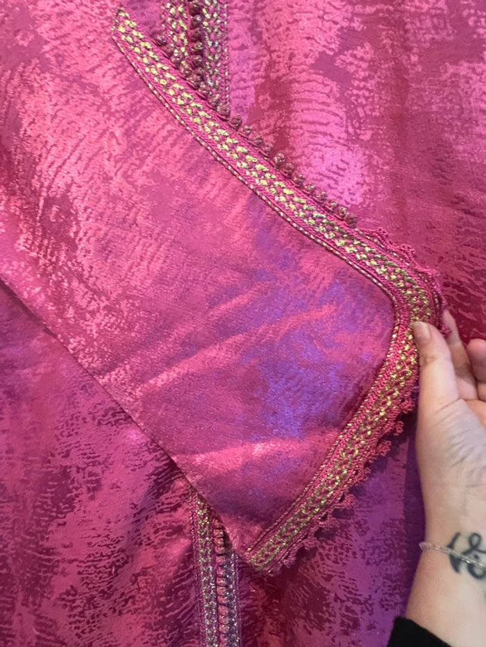 Magnifique caftan rose fête taille M/L - photo numéro 2