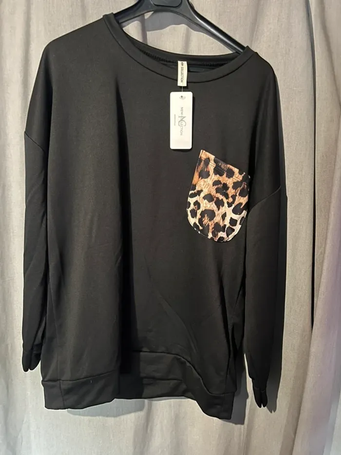 Sweat noir léopard new collection