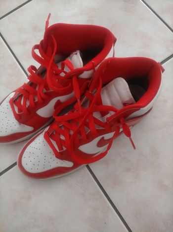 Baskets Nike Dunk rouge/blanc