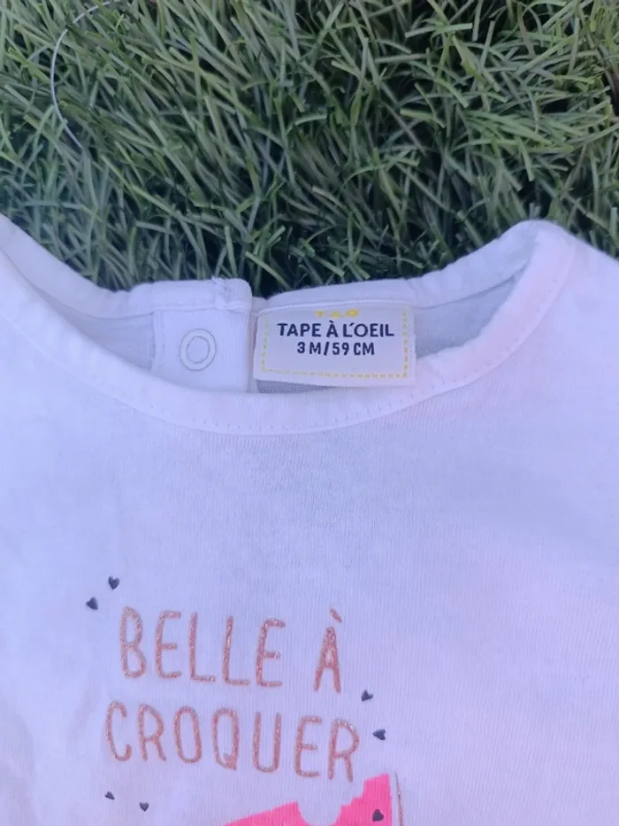 tee-shirts manches courtes 3 mois - photo numéro 2