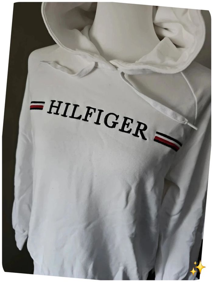 Sweat à capuche tommy Hilfiger S femme blanc - photo numéro 2
