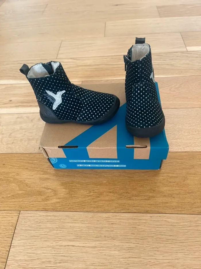 Bottines chaussures fille Alma – Taille 21 – Comme neuves 👧