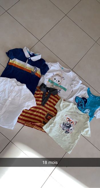 Lot de tee-shirts 18 mois