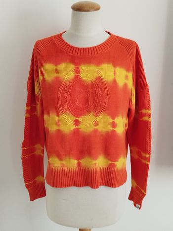 Pull orange et jaune Desigual taille 36