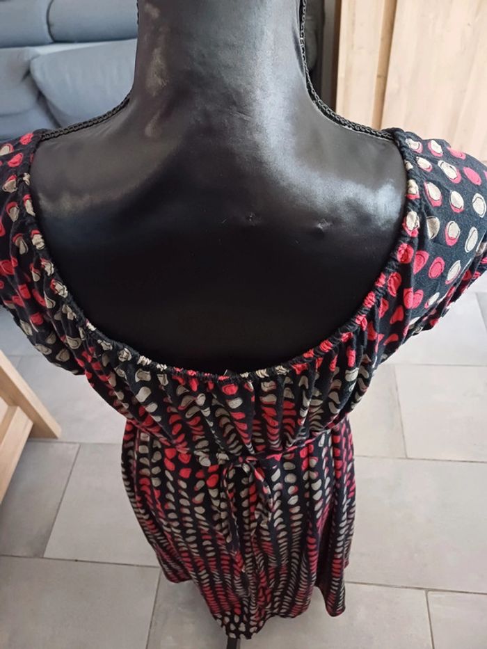 Robe col rond / dentelle / noeud - photo numéro 9