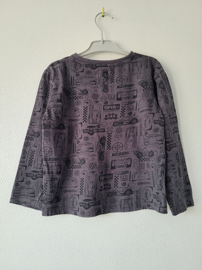 T-shirt imprimé gris Cars 5 ans TBE - photo numéro 3