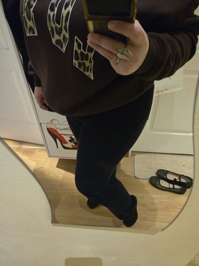 Pantalon velours bleu marine T. 44-46 Bonprix neuf - photo numéro 7