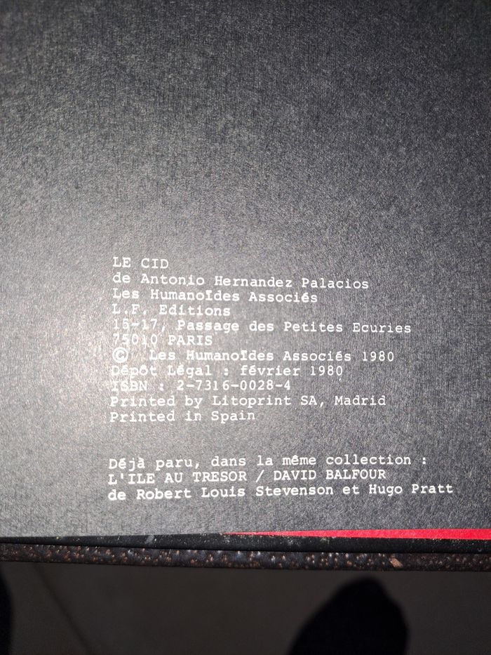 Le cid, les humanoïdes associés - photo numéro 7