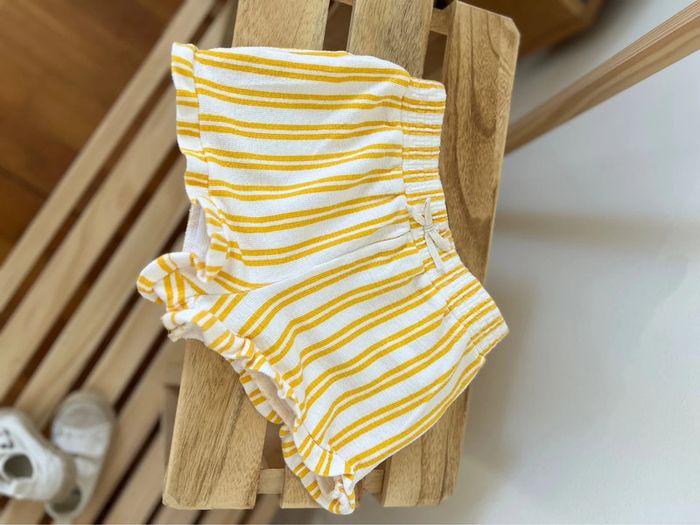 Ensemble fille lignes jaune taille 24 mois kiabi - photo numéro 3