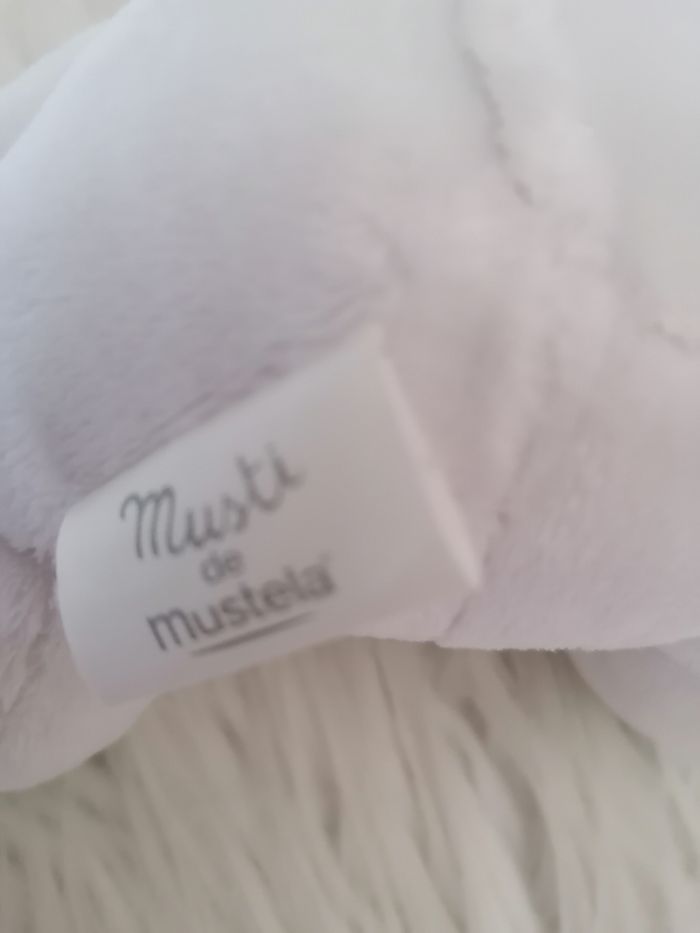 Peluche ou doudou ourson blanc Musti de mustela - photo numéro 3