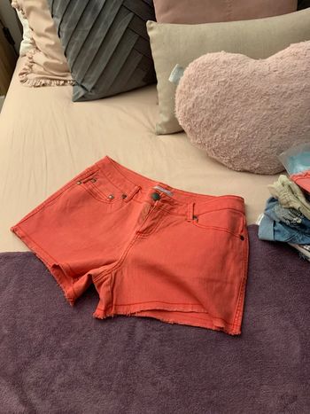 Short en jeans rouge délavé 3suisses taille 38
