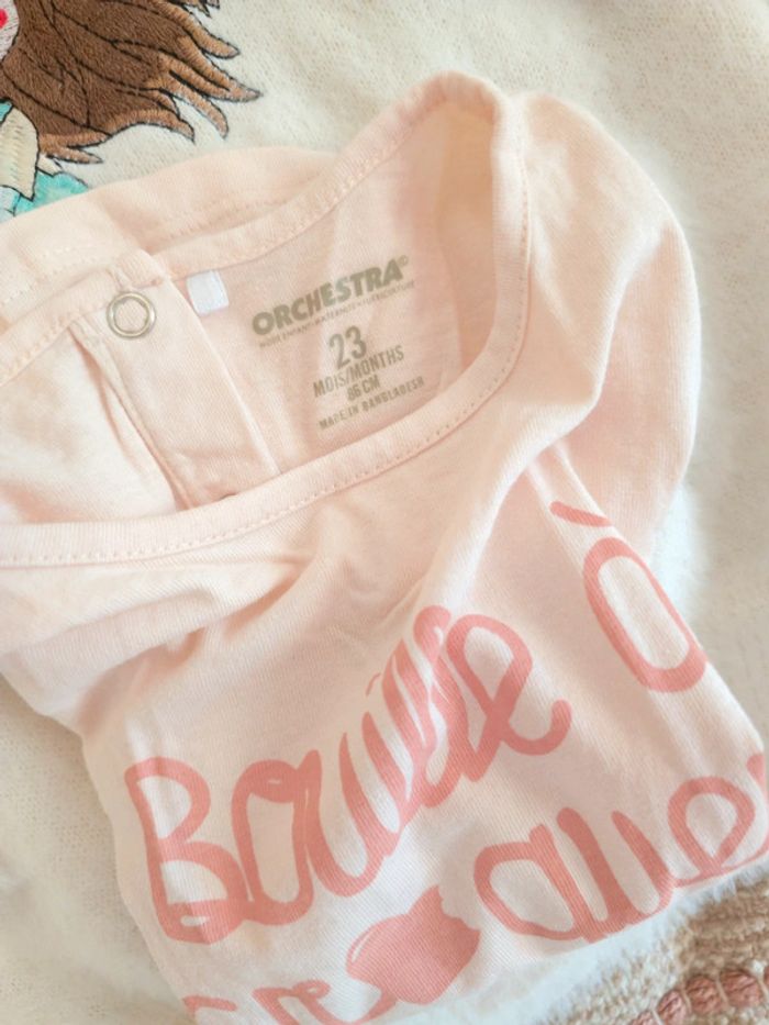 Ensemble 3 pièces chaud rose : haut manches longues, pull et pantalon Orchestra 23 mois - photo numéro 6